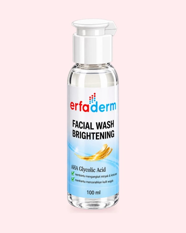 Kemasan Erfaderm Facial Wash Brightening, sudut studio