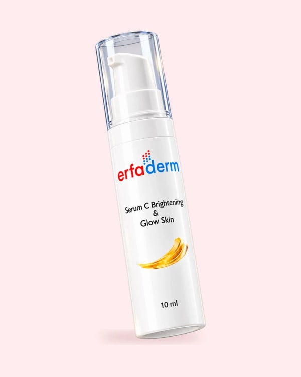 Kemasan Erfaderm Serum C Brightening & Glow Skin, sudut dinamis