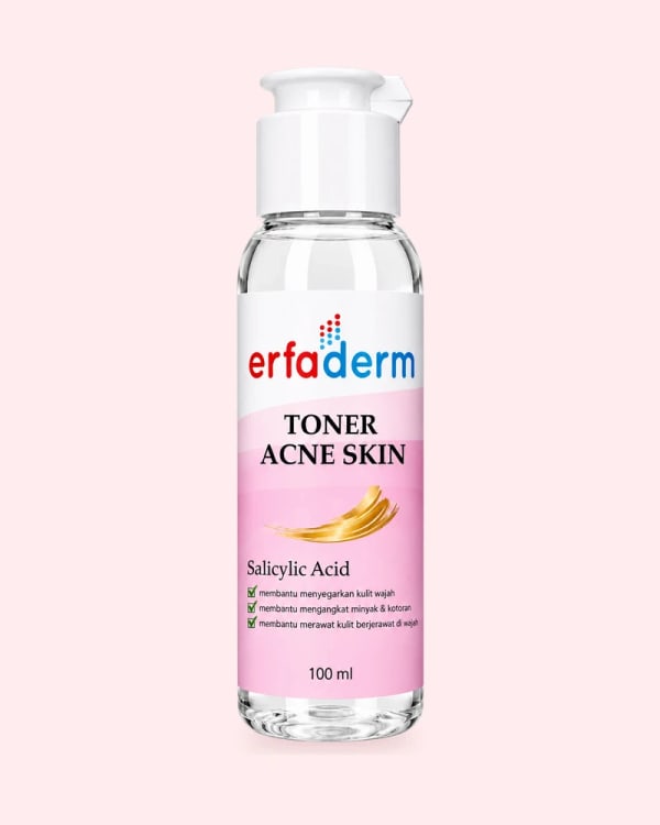 Kemasan Erfaderm Toner Acne Skin, tampak depan