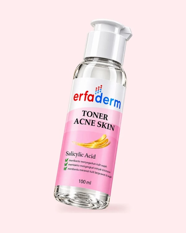 Kemasan Erfaderm Toner Acne Skin, sudut dinamis
