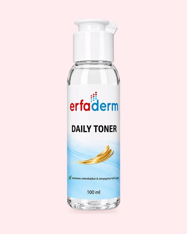 Kemasan Erfaderm Daily Toner, tampak depan